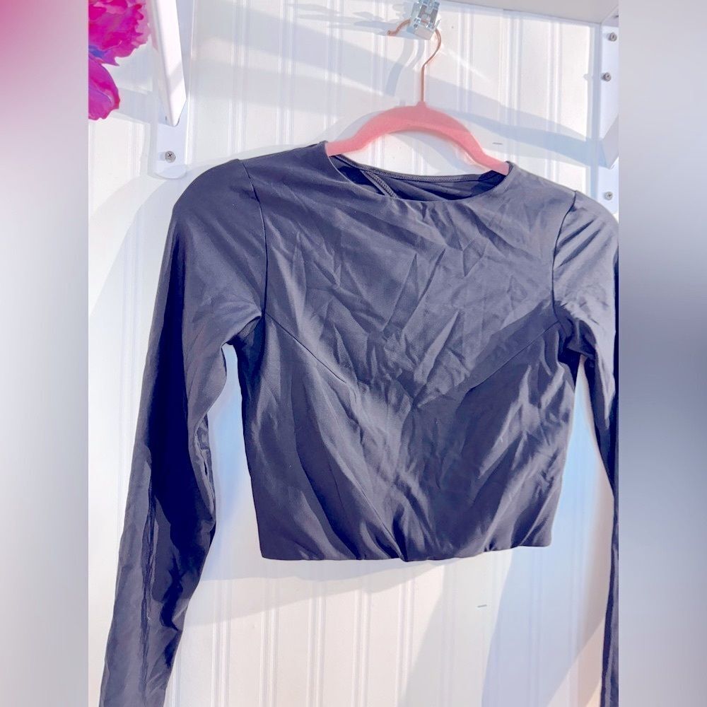 Manola Elegant Black Long Sleeve Women's Top‎ Sz S - Picture 4 of 6